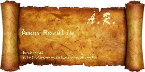 Ámon Rozália névjegykártya