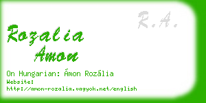 rozalia amon business card